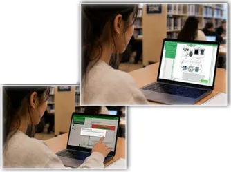 A student accepting an available iReserves item