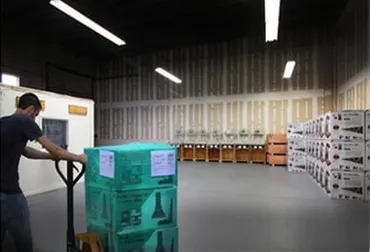 warehouse with scanners